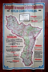 Affiche Carte Ancienne 100x63 Cm Alsace Lorraine Elsass Lothringen 1900 Salpeter Ebay