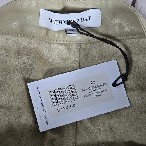 ~ 128 $ unverbindliche Preisempfehlung des Herstellers WeWoreWhat butterweiche vegane Lederhose 25 haferfarben neu mit Etikett ~ - Bild 6 von 6