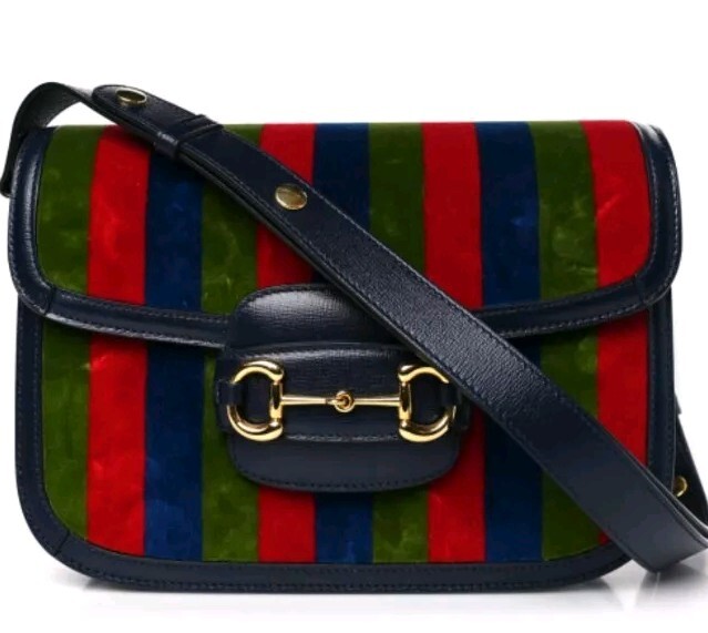 Gucci Velvet Azalea Calfskin Baiadera Stripe Horsebit 1955 Gucci Velvet Azalea Calfskin Baiadera Stripe Horsebit 1955