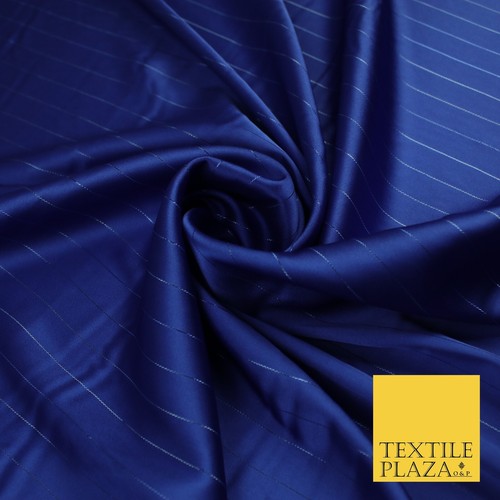 16 COLOURS - Fine Lurex Striped Silky Smooth Sateen Satin Fabric Drape Lining - Picture 37 of 49