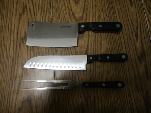 FARBERWARE 18 PC KITCHEN KNIFE SET IN WOOD WOODEN BLOCK STEAK KNIFES - Picture 16 of 18