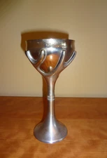 Judaica Rosenthal Silver Plated Two-tone Tree of Life Kiddush Cup Goblet