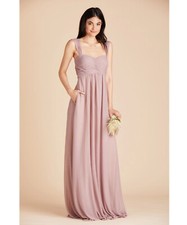 New Sz XS Birdy Grey Maria Convertible Maxi Dress Mauve Bridesmaid Wedding