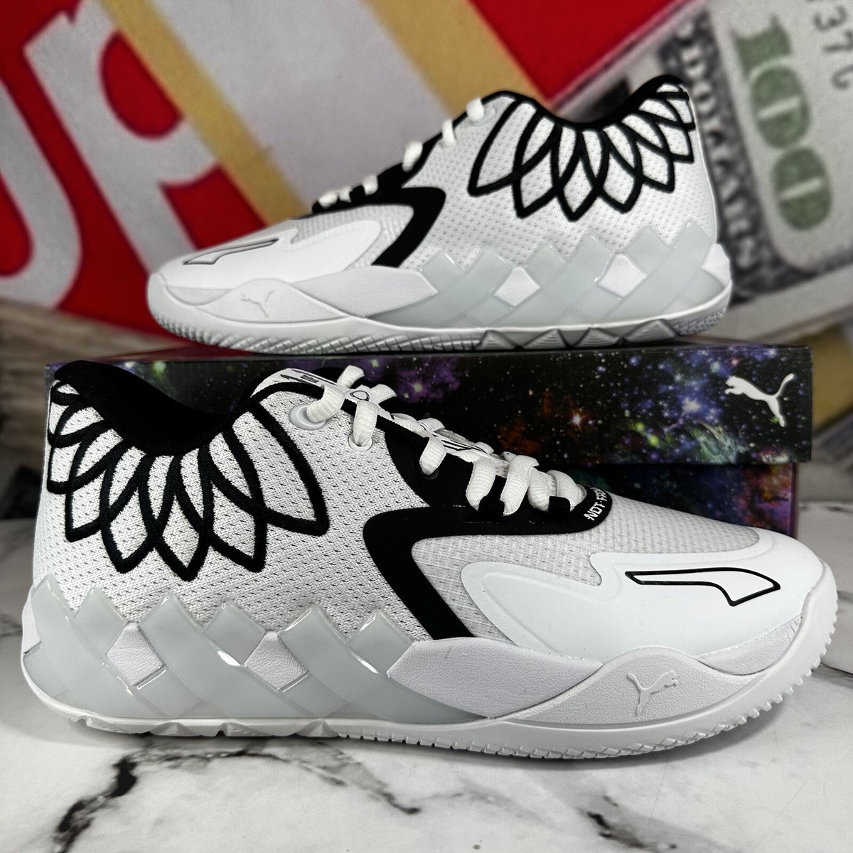 MB01 LO PUMA バッシュ US9.5 white black Size 9.5 - PUMA MB.01 Lo Ball Team Colors - White Black | eBay
