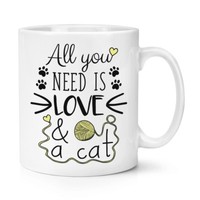 All You Need Is Love Und Einen Katze 284Ml Becher Tasse - Lustig Crazy Cat Lady