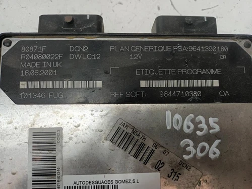 9641390180 Steuerung Motor Uce für PEUGEOT 306 3/5 PT 4 Pt. (S2) 2 3430224 - Bild 3 von 10