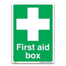 First Aid Box Sign - 1mm Rigid Plastic Sign - Emergency Equipment Safety