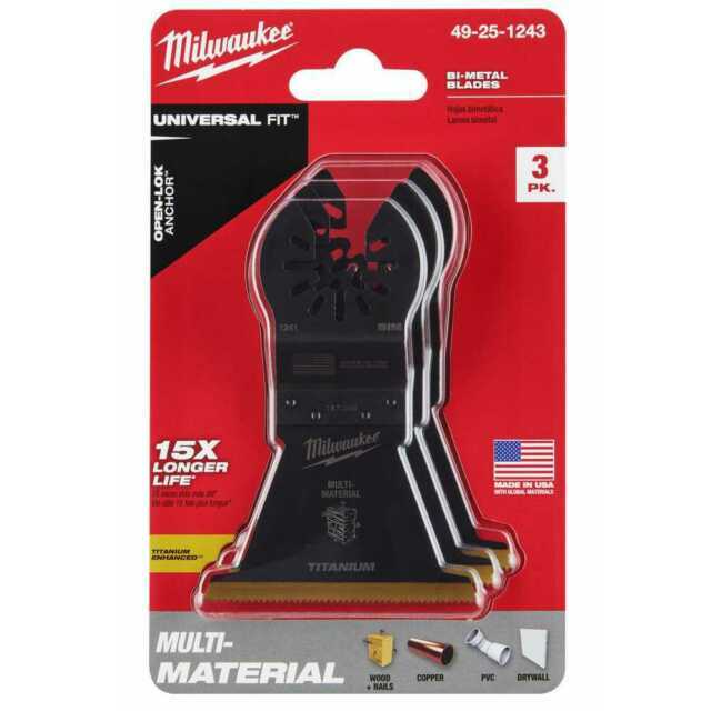 *BRAND NEW* - Milwaukee 49-25-1243 Multi Tool Blade - 3 Pack (FREE SHIPPING)