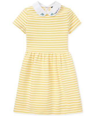 NWT Ralph Lauren Yellow Girls Ponte Knit Striped Fit & Flare Dress 2 2T pau1521 | eBay NWT Ralph Lauren Yellow Girls Ponte Knit Striped Fit & Flare Dress 2 2T pau1521 | eBay