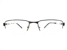 Bayside Prep Eyeglasses Frames SJ/BP 06 COL 20 Black Grey Half Rim 54-19-135 a1