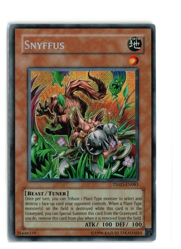 YuGiOh The Shining Darkness Secret Rare Snyffus Tshd-en083
