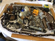 TOOLS MECHANICS HARDWARE SWIVEL WHEELS CAULK LINE MISC JUNK DRAWER