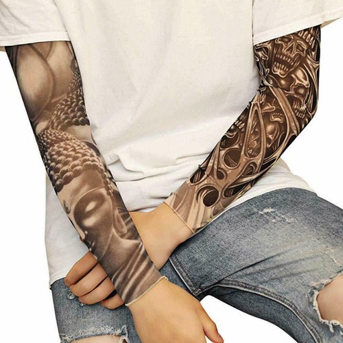 5-Pack Fake Temporary Tattoo Sleeve Full Arm Sunscreen Tattoo Sleeves Costume - Picture 9 of 15