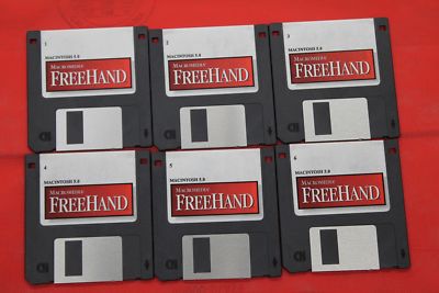 Macromedia Freehand 5.0 1-6 3.5'' Floppy Disk Disc Software Apple Mac