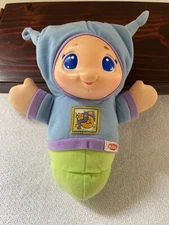 Playskool Lullaby Gloworm Blue & Green Musical Lights 06552 10" Works VIDEO