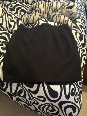 Vintage Laura Scott Women's Back Slit Black Pencil Skirt Plus Size 18W NEW