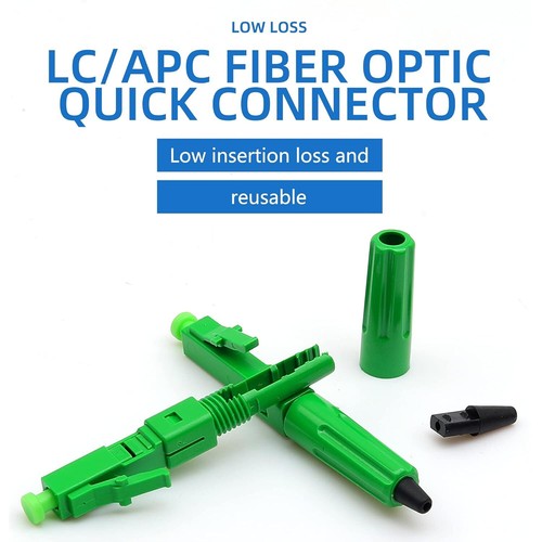 5x LC/APC fiber optic quick connector adapter for mounting and connection - Afbeelding 2 van 10