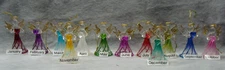 Birthstone Angels  Ornaments/Figurines. Holding a heart. Each sold separate.