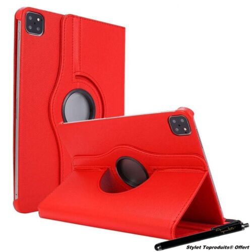Housse Etui Rouge pour Apple iPad Air 4 10.9 2020 Coque avec Support Rotatif - Photo 1/2