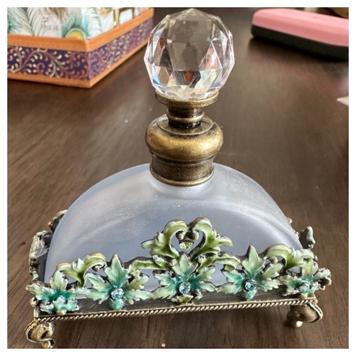 NIB Small Empty Perfume Bottle Dabber Decorative Decanter 3”L x 2” H NEW! - Afbeelding 1 van 4