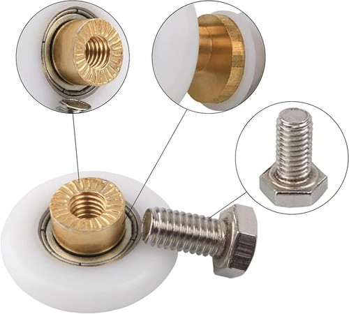 Ruote Per Anta Doccia 4 Pz Rulli Cuscinetti 23Mm Anta Scorrevole Box Doccia - Foto 3 di 9