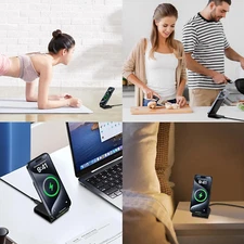 Wireless Charger 15W Fast Charging Stand for Samsung Galaxy Android Google Pixel