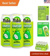 Natural Soursop Juice Pack 12 Bottles of Pure Guanabana Delight, No Sugar