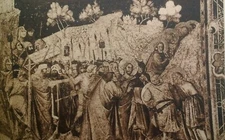 Italy Postcard Early 1900s Rare Assisi Lorenzetti Capture Jesus Christ Francis 