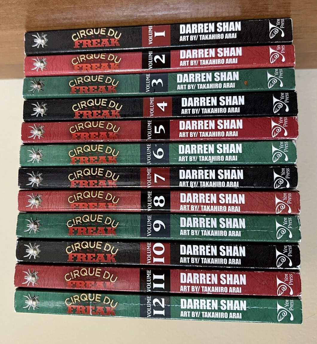 RARE Cirque Du Freak #1-12 Manga English COMPLETE Entire Set