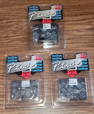 (3) GENUINE OEM BROTHER P-TOUCH CARTRIDGES TZ251 TZ221 TZ131 NEW
