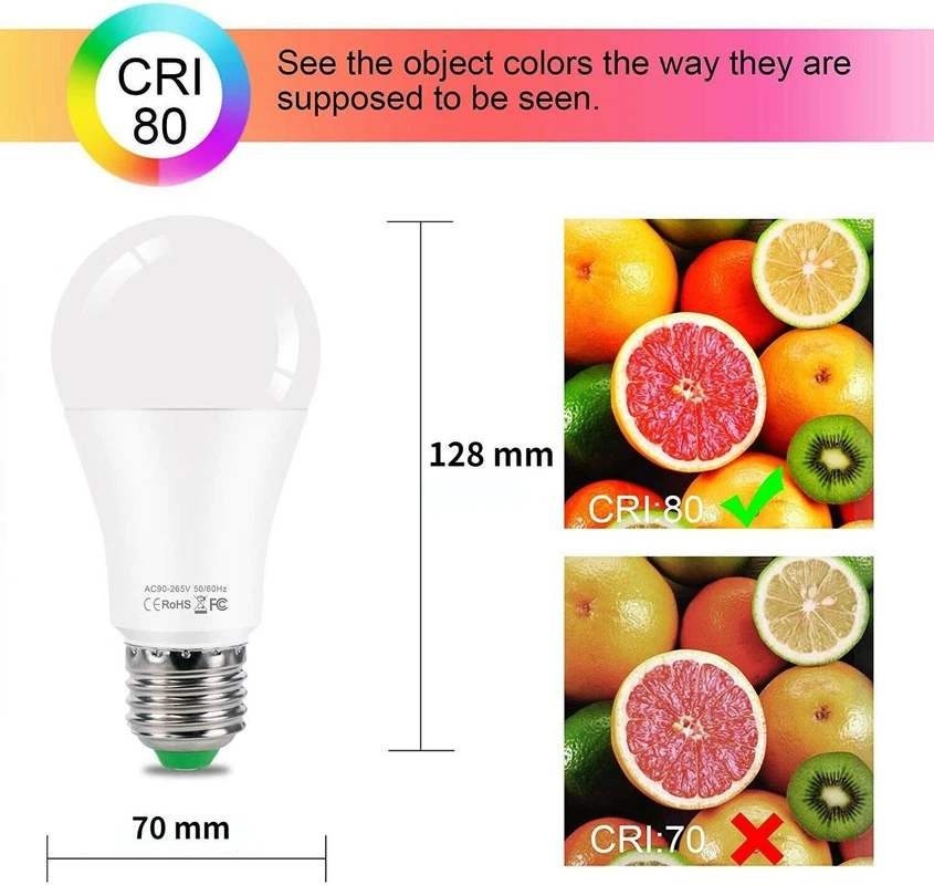 16 Colour LED Lamp 10/18W RGB Bulb Rainbow Changing Remote Control E27 B22 Bulb - Image 3 of 4