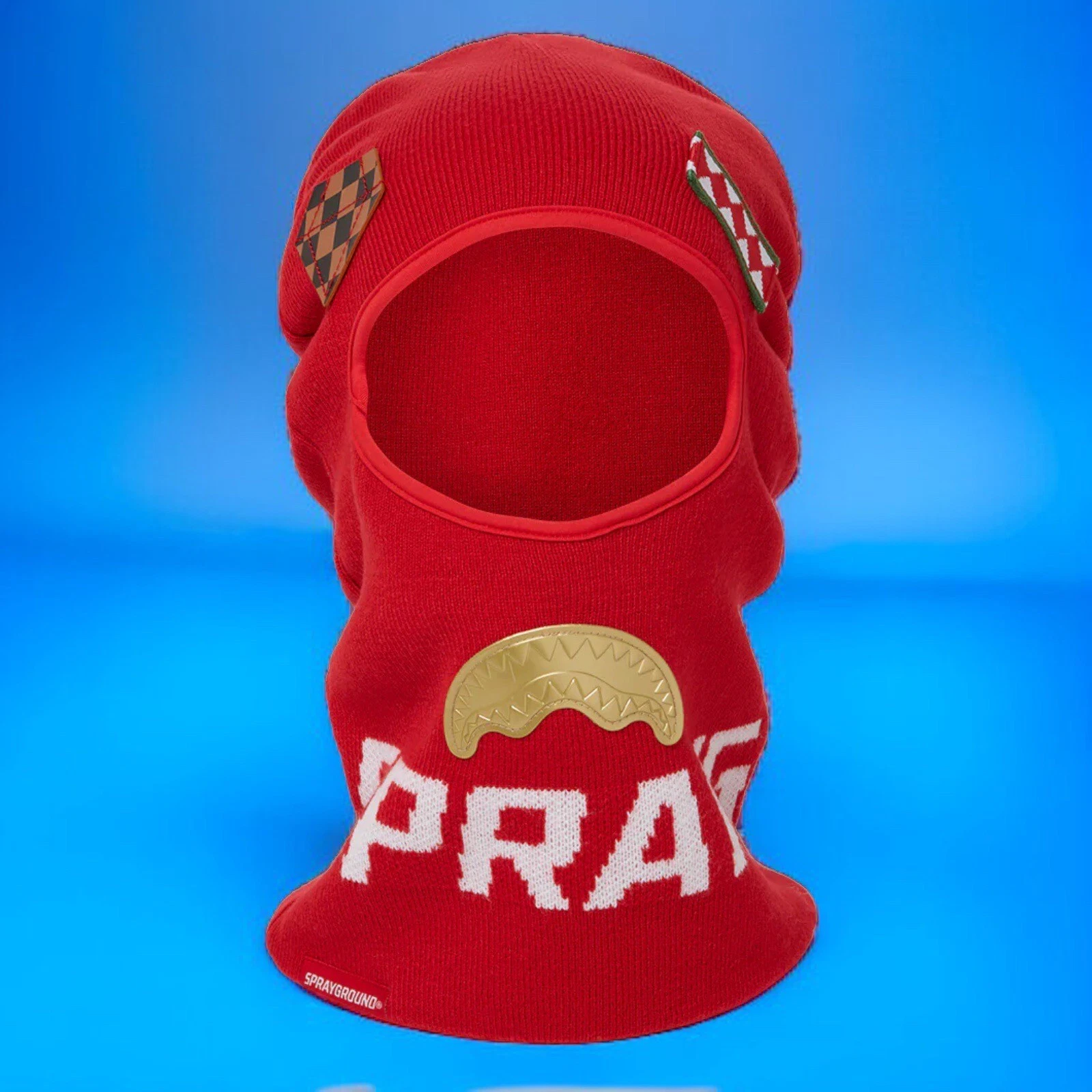 SPRAYGROUND DE LUXE SKI MASK RED GOLD WINTER GEAR LIMITED EDITION AUTHENTIC NEW
