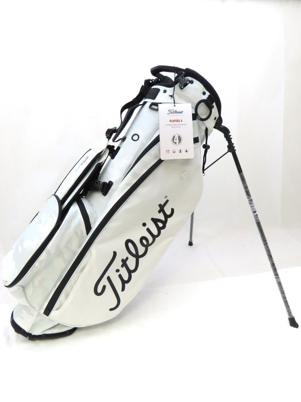 New Titleist Players 4 Stand Carry Golf Bag Camo White Out NWT TB22SX4CWO-1