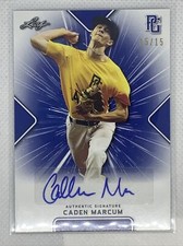 2021 LEAF PERFECT GAME BLUE WILSON WOODCOX PAPER RC AUTO # 15/15