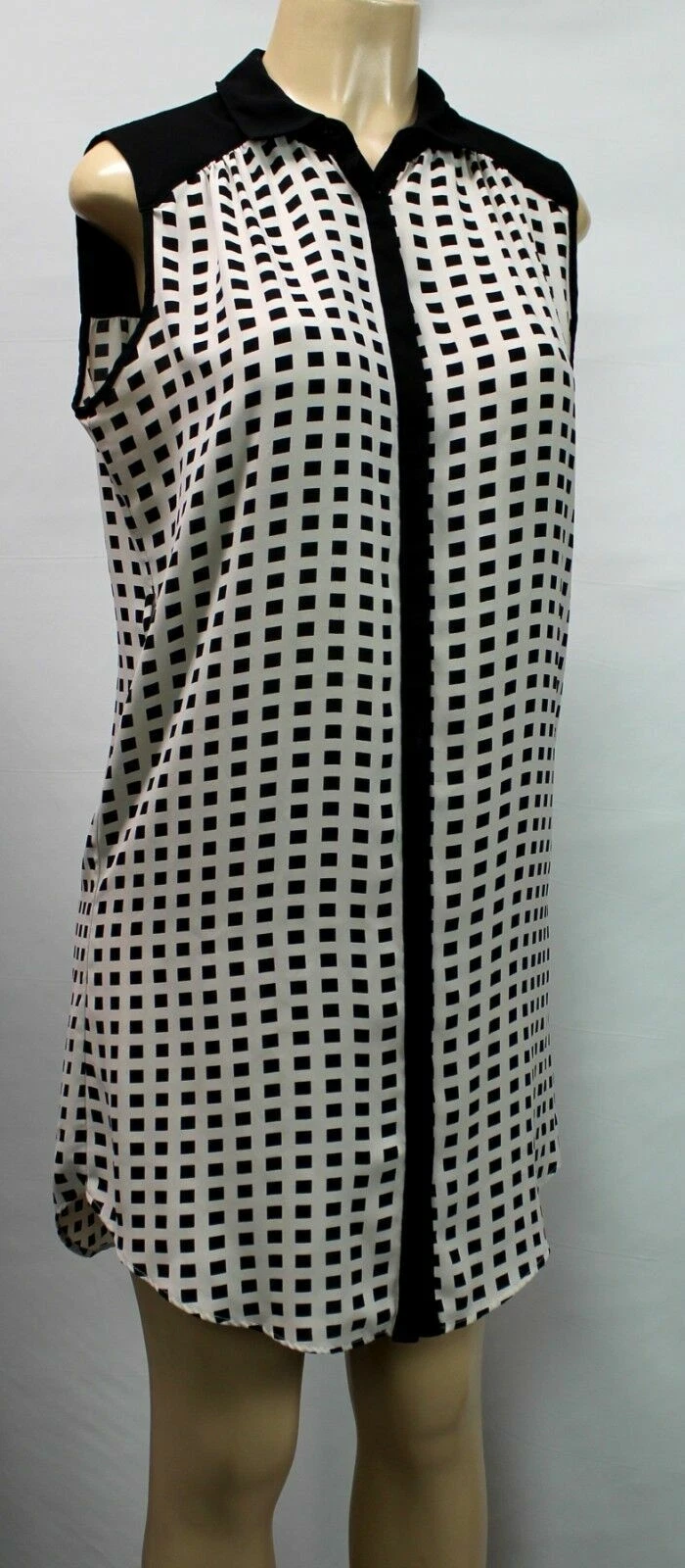 OFF WHITE Abito donna Dex nero bianco sporco taglia S