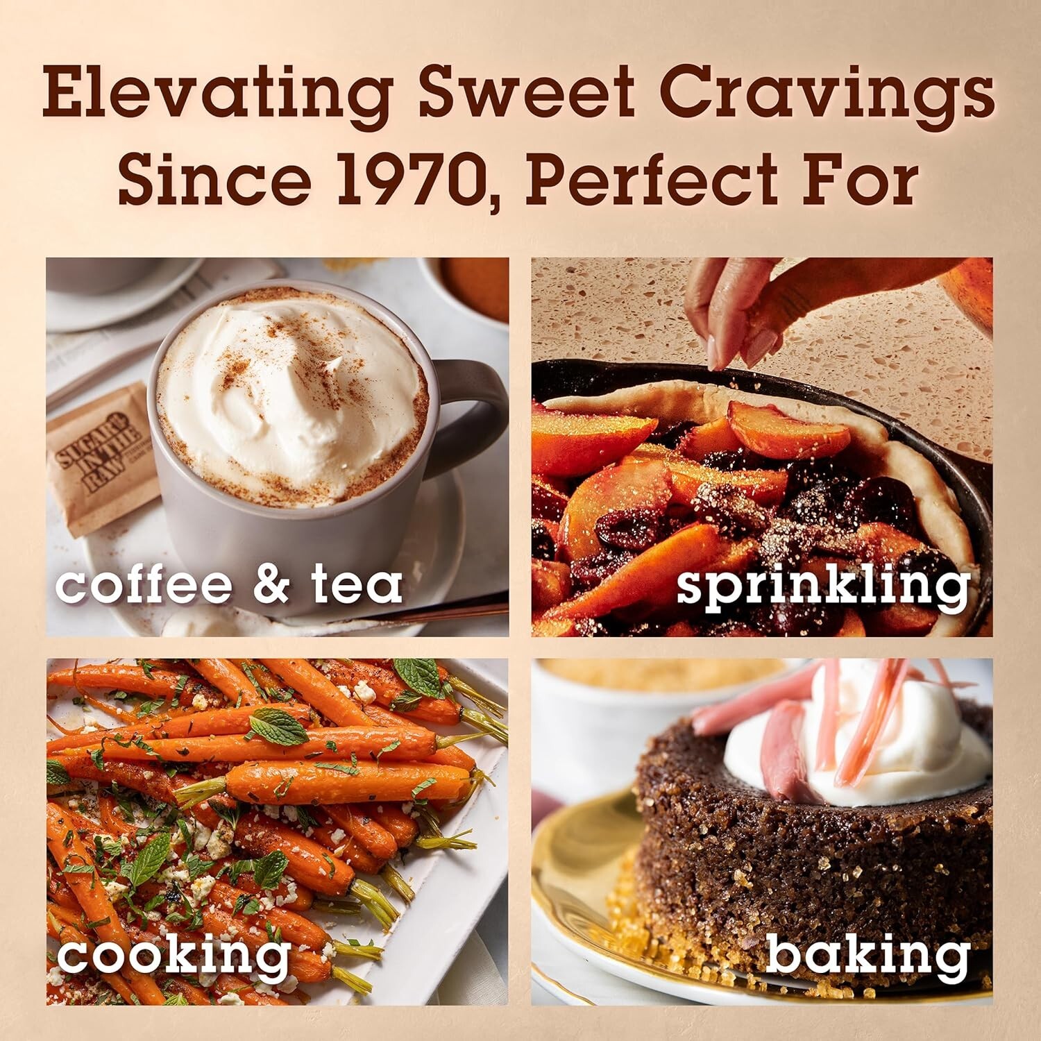 Sugar In The Raw Granulated Turbinado Cane Sugar, No Added Flavors or erythr...