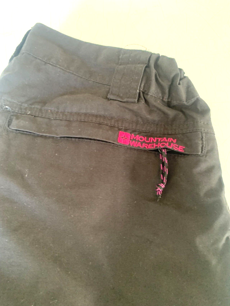 Pantalon Cargo Mountain Warehouse Femme – Noir, Taille 12 (W30 L31), Très Bon état