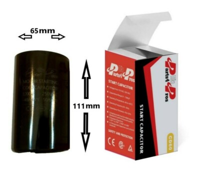 1200 uF MFD 250 V  VAC High Quality Motor Start Capacitor Round CD60