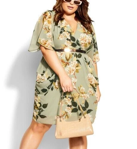 Green dress top gold belt