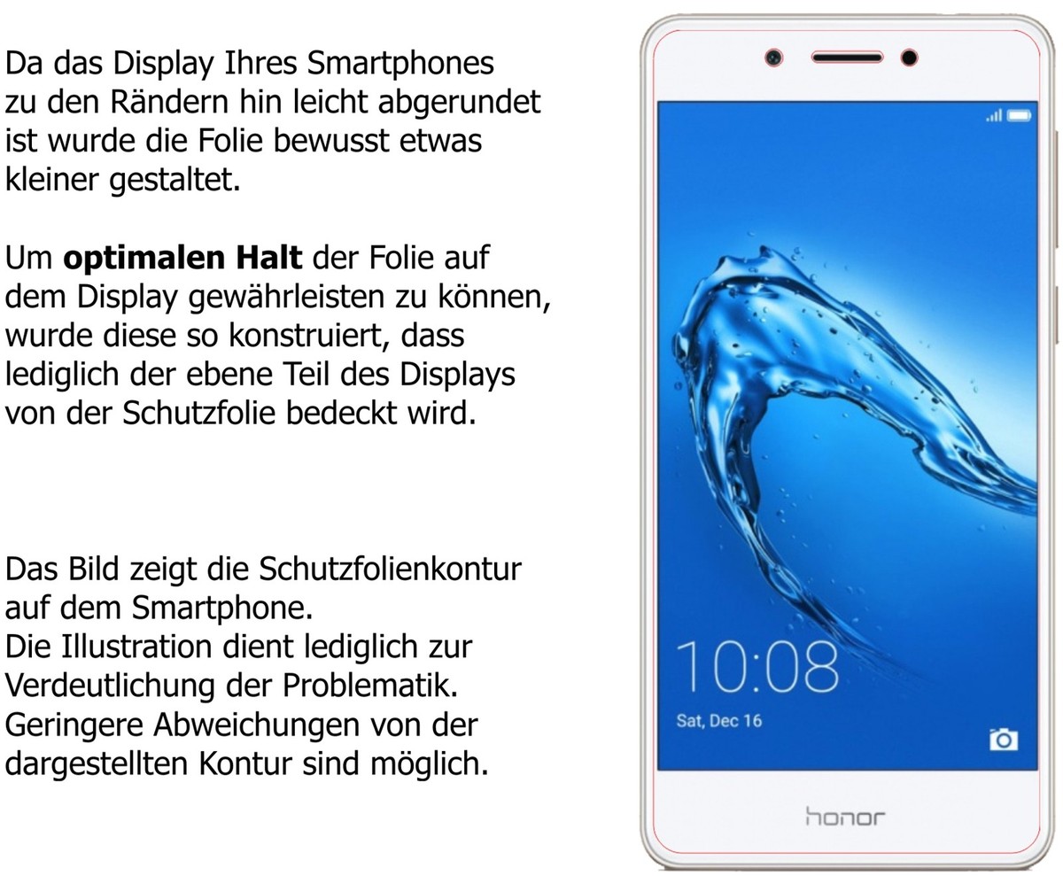 6x Pellicola per Huawei Honor 6A Protettiva Protezione