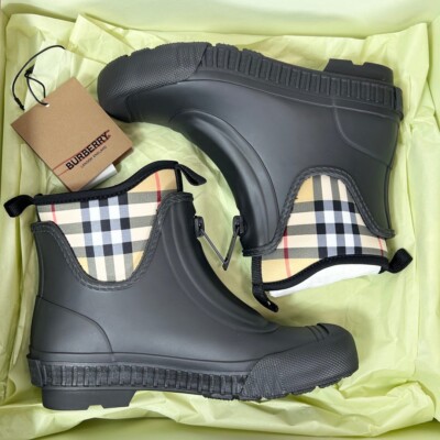Burberry Flinton Check Rain Boot - Women's 5 for sale online | eBay