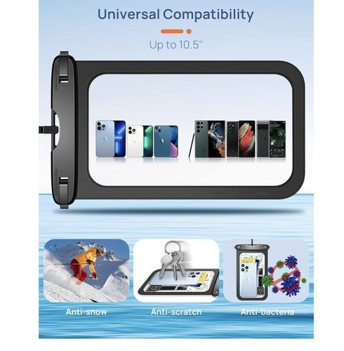 Large Underwater 20m Waterproof Case Cover Bag Dry Pouch up to (10.5”) - Picture 9 of 12