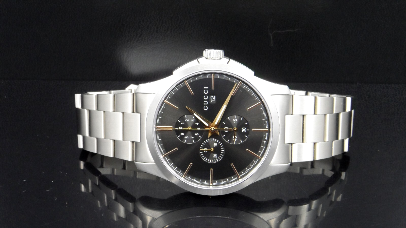 Gucci YA126272 Stainless Steel Silver Tone Date 126.2 Series Men's Watch $1290