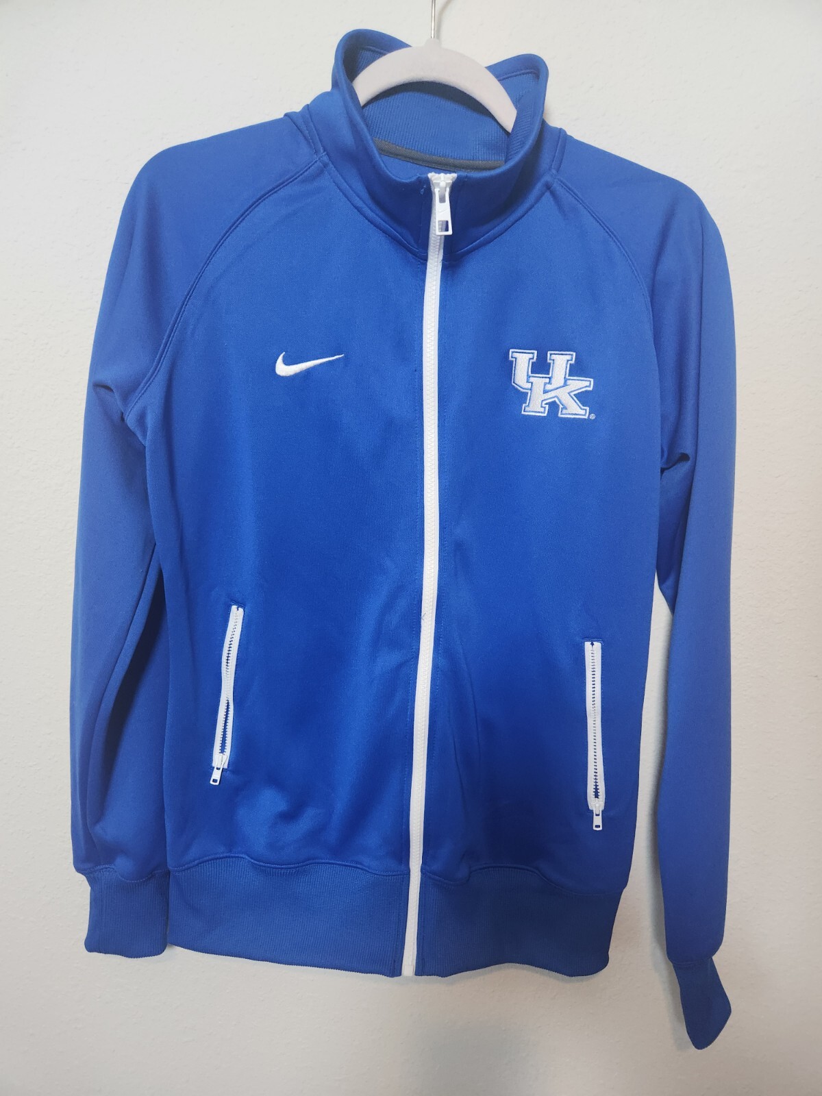 SACAI X NIKE Nike University of Kentucky Dri Fit giacca full zip tasche grande blu bianco uomo