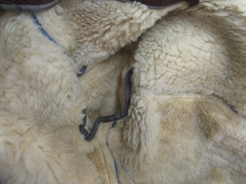 VINTAGE WW2 SHEEPSKIN LEATHER FLYING BARNSTORMER MOTORCYCLE JACKET SIZE L, - Picture 22 of 24