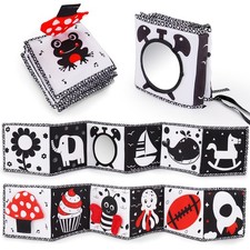 Black and White High Contrast Toys for Baby 0-3 3-6 months Infant Tummy Time ...