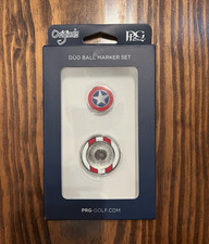 PRG Originals Captain America Shield Golf Ball Marker Set Magnetic Marvel NIB