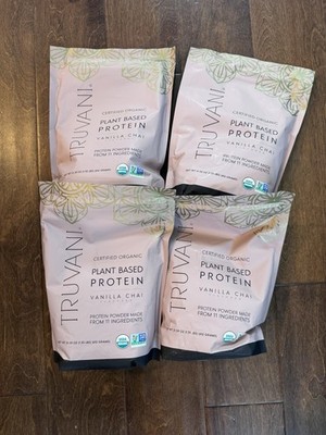 Truvani Plant-Based Vanilla Protein Powder - Lot Of 4