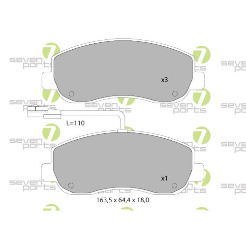 Plaquettes de frein Seven Parts SVP26140 pour Citroën sans usure