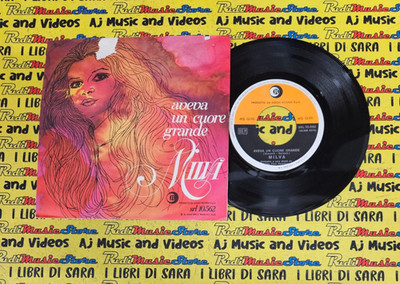 LP 45 7''MILVA Aveva un cuore grande Se piangere dovro' 1969 italy RICORDI 10-562